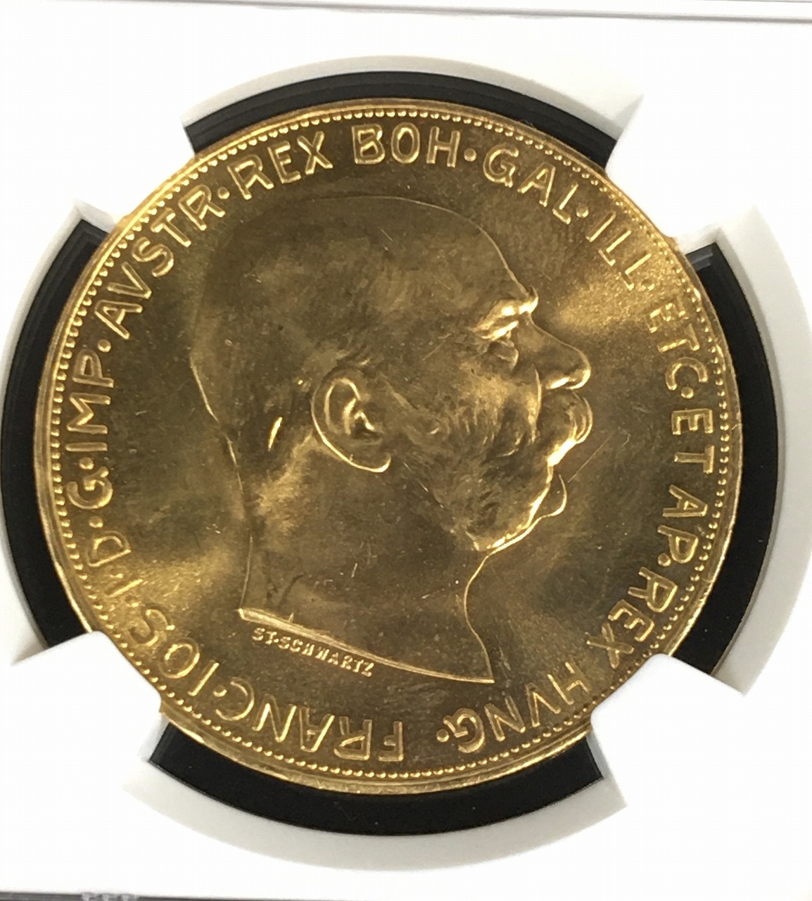 オーストリア 1915年 100C 金貨 フランツ・ヨーゼフ NGC-MS66 リスト