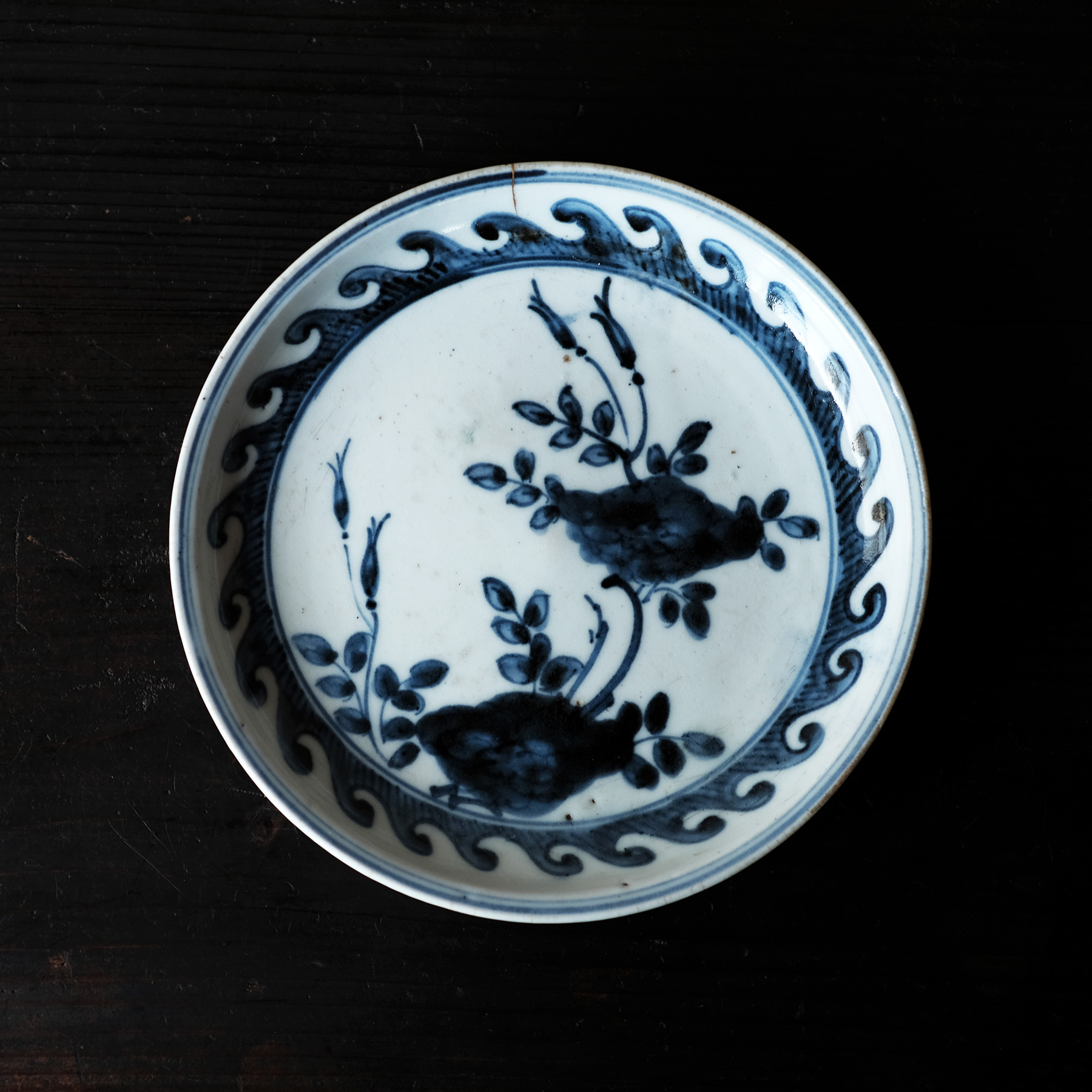 初期伊万里 染付牡丹文皿 | 骨董と詩学 Antique & Poetics | 蛇韻律