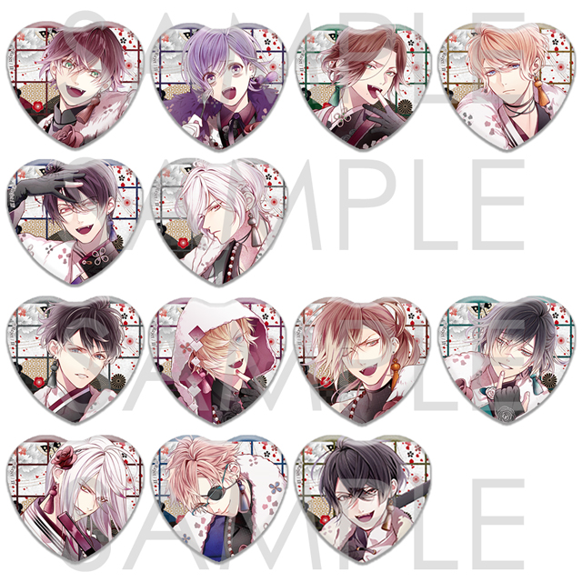 DIABOLIK LOVERS 血華狂乱 ラメハート缶バッジ | 乙女向け通販サイト
