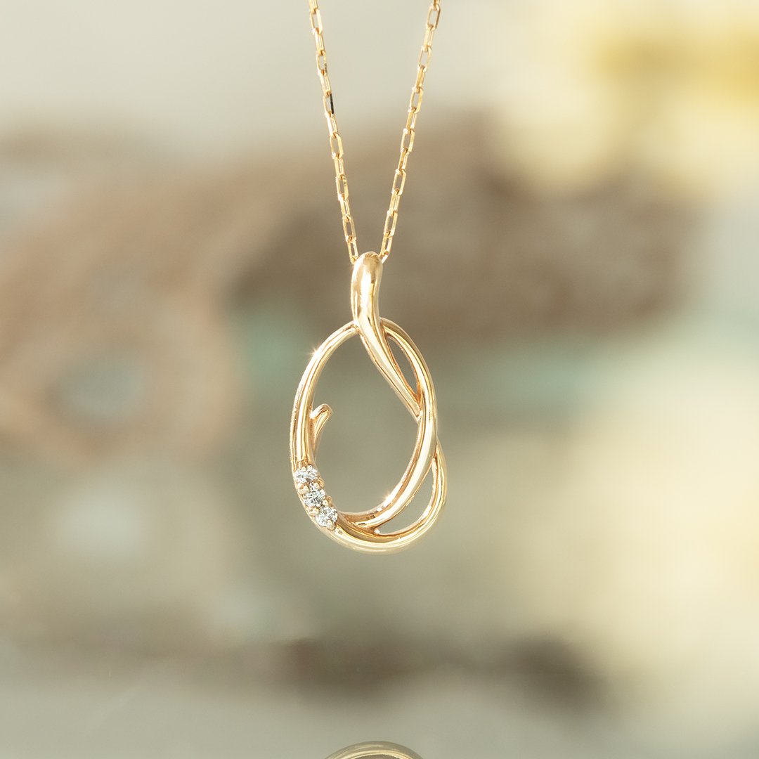 ネックレス K10イエローゴールド ダイヤモンド アクセサリーPePe