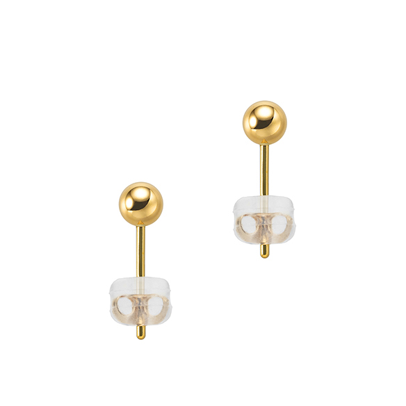 K18イエローゴールド ボールピアス 4mm | 高品質 金・プラチナ