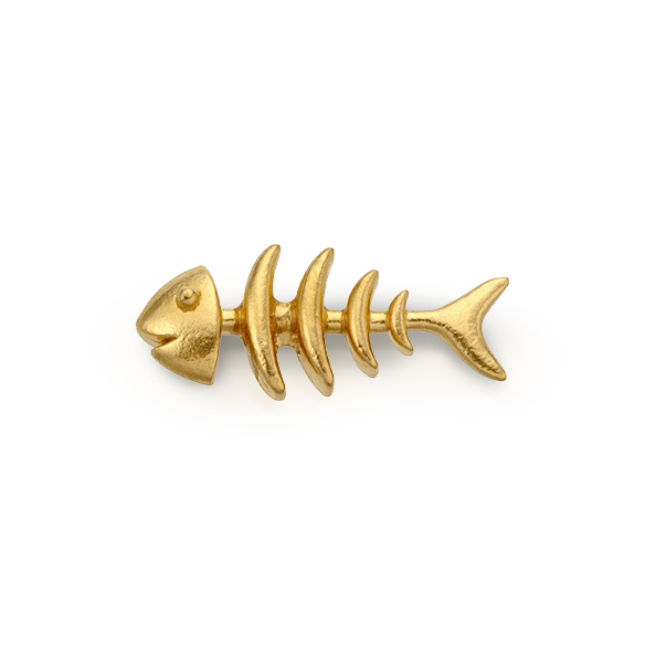 純金オブジェ 「魚の骨」 | 高品質 金・プラチナ