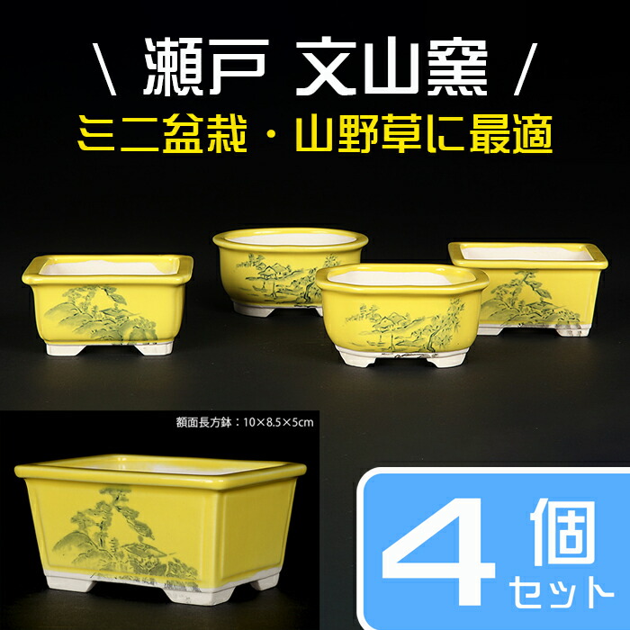 楽天市場】盆栽鉢 植木鉢 「瀬戸焼文山窯泥鉢4点セット」 泥鉢 焼締 3