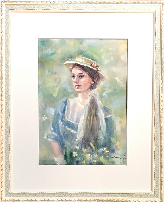 楽天市場】絵画 「Ceres 〜 実りの女神｣ 水彩/パステル 原画 人物画 F6