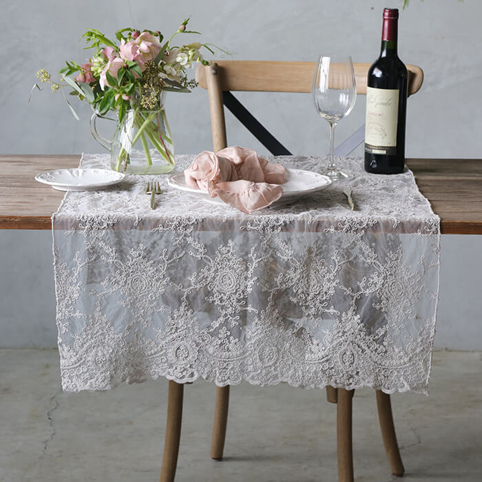 楽天市場】テーブルランナー スチールグレー 50x150cm Chez moi Chic