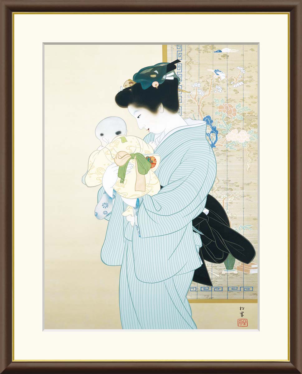 楽天市場】【アート 絵画】日本の名画 上村松園 鼓の音（つづみのね