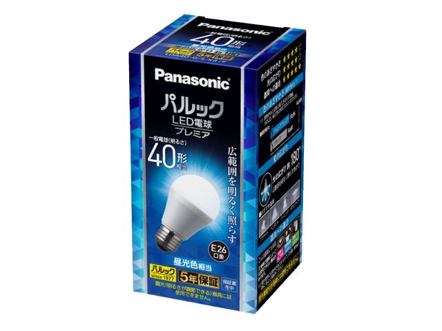 楽天市場】パナソニック パルック LED電球 プレミア 昼光色 電球40形