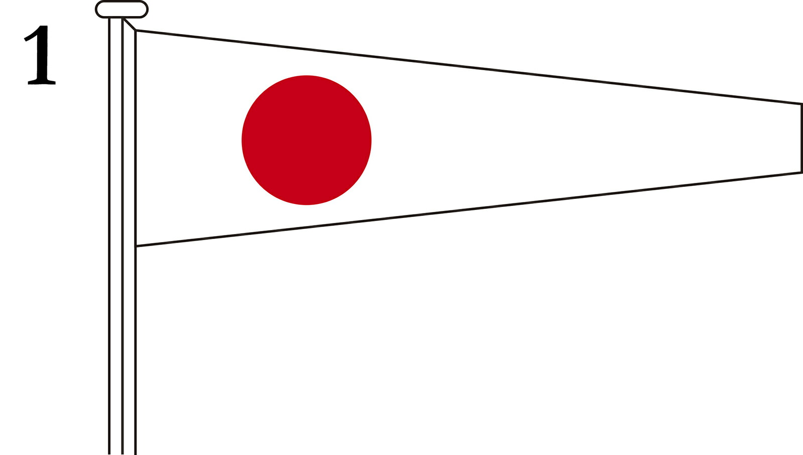 楽天市場】TOSPA 国際信号旗 数字旗 Numeral Pennants【1】[ヨット用