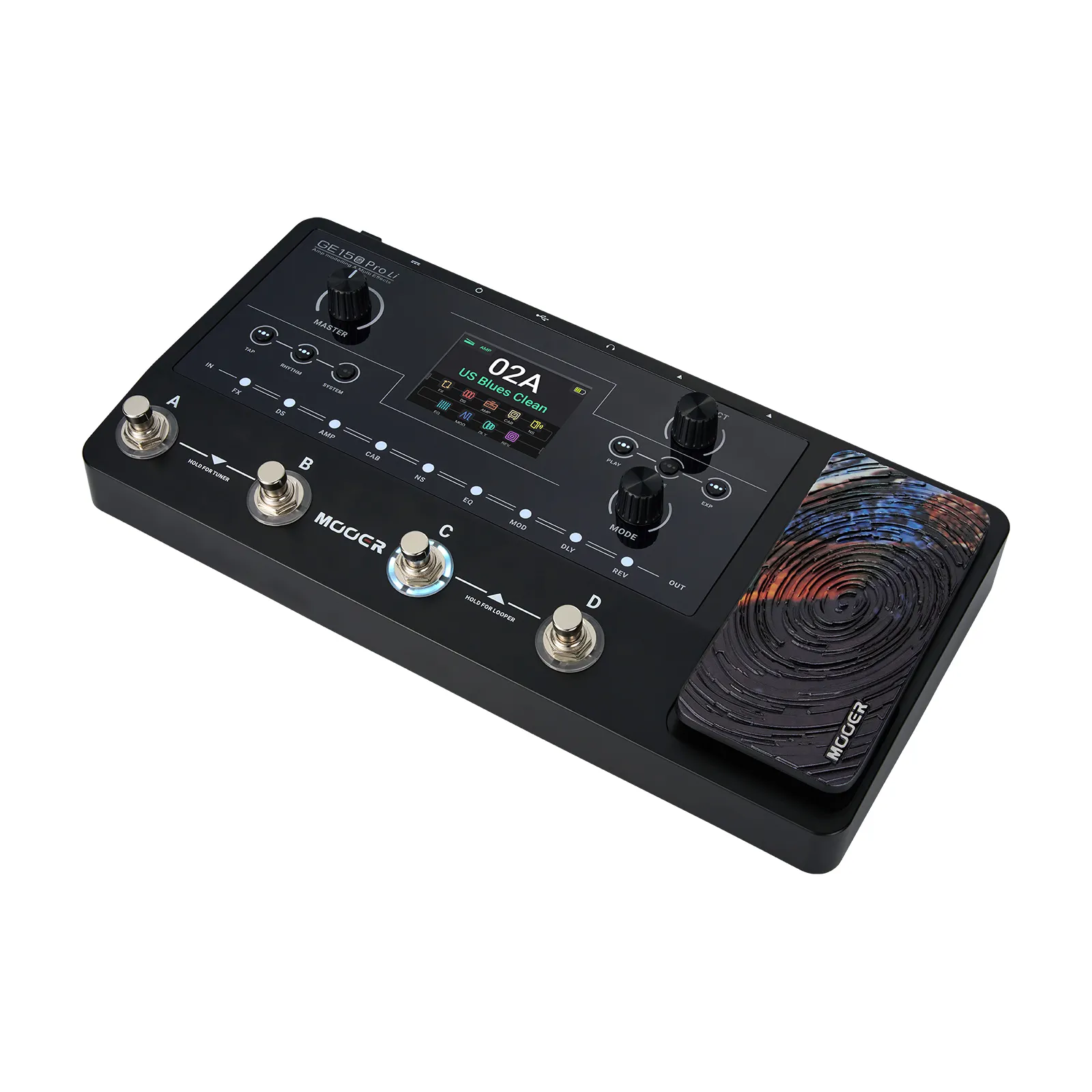 Mooer GE150 PRO Li - Amp Modeling & Multi Effects, w. Battery, Black
