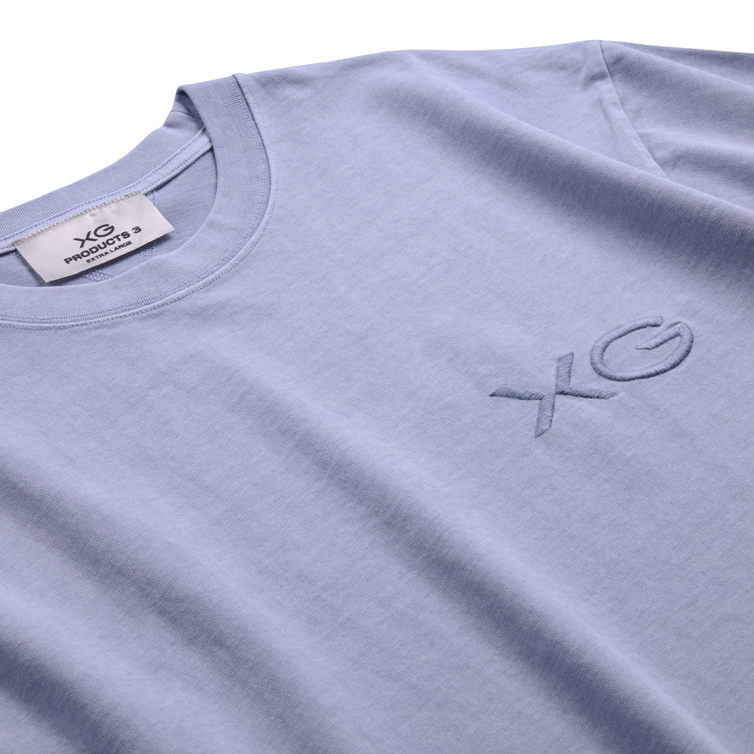 Garment Dye Crew Neck Tee / BLUE GRAY – XGALX OFFICIAL SHOP