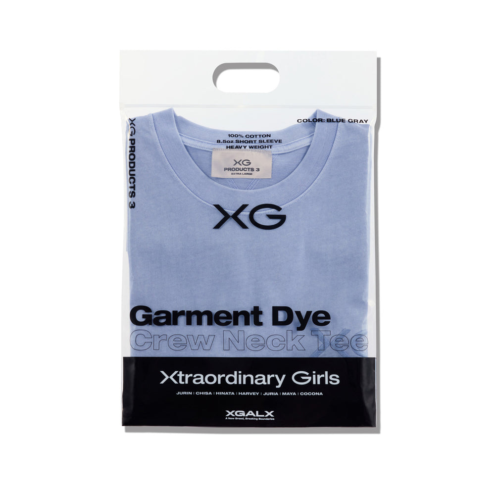 Garment Dye Crew Neck Tee / BLUE GRAY – XGALX OFFICIAL SHOP