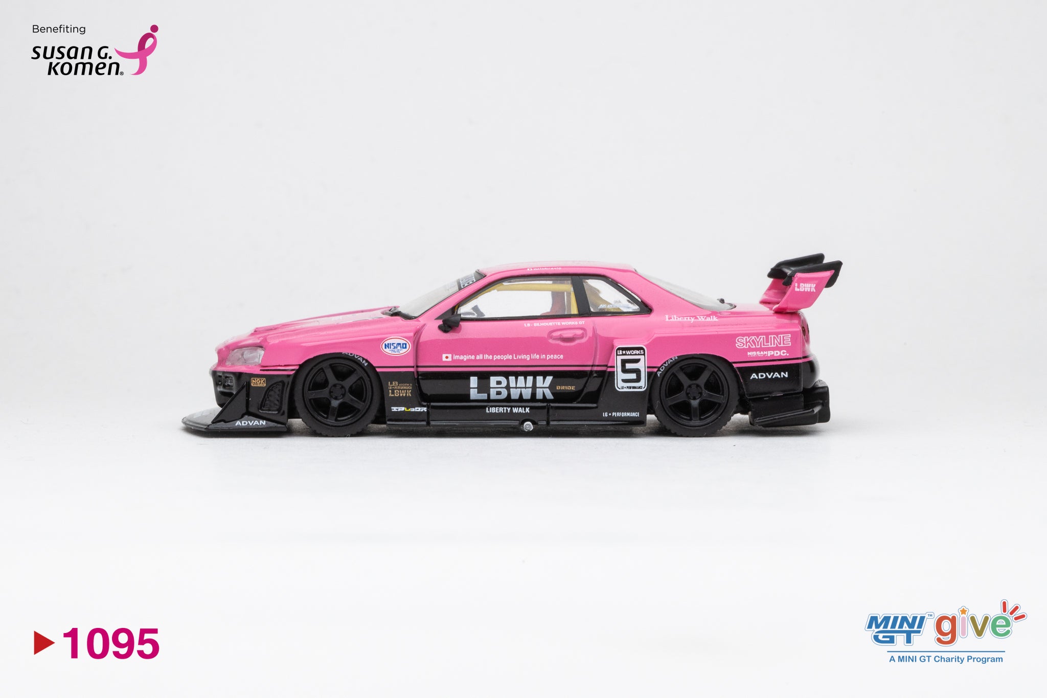 DiecastTalk X MiniGT Give 1/64 Nissan LB-ER34 Pink (PRE-SALE)