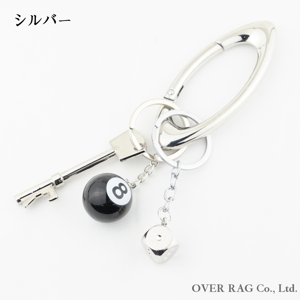 ポスト投函送料無料】】楕円カラビナラッキーダイス&ラッキー8ボール