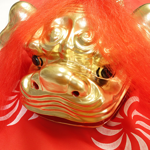 連獅子 赤 親獅子 手獅子 日本舞踊小道具 舞台用 連獅子の子 : ODORI