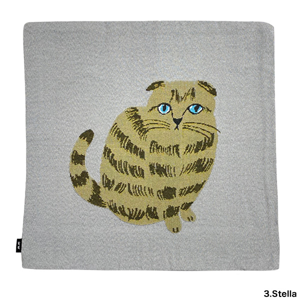 松尾ミユキ クッションカバー 45×45 猫グッズ クッションカバー A 送料