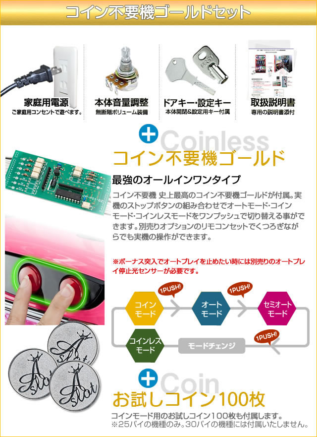 SANKYO パチスロ マクロスフロンティア3『コイン不要機ゴールドセット