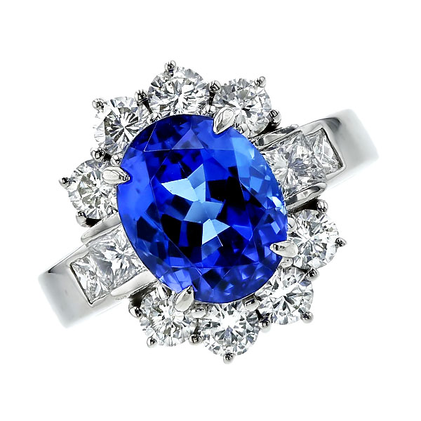 タンザナイト リング 5ct プラチナ Pt 鑑別書付 : エメットジュエリー