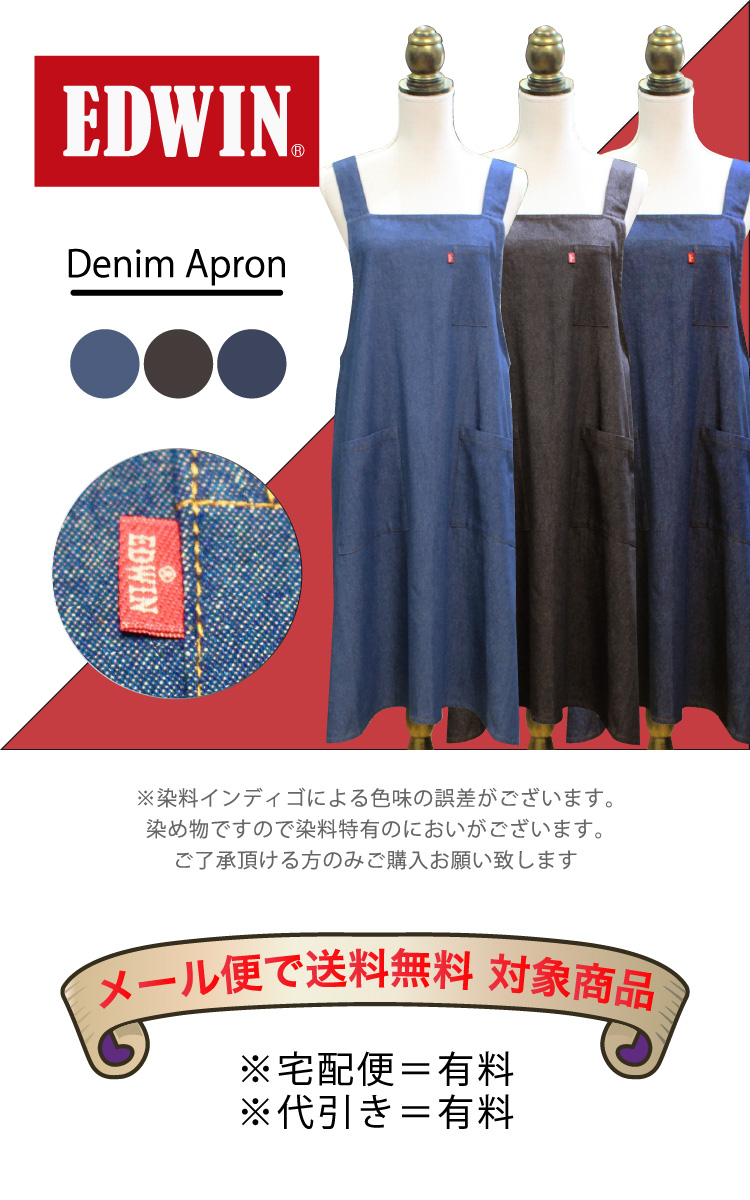 EDWIN（エドウィン） エプロン 三角巾 セット 大人 中学生 h型 給食