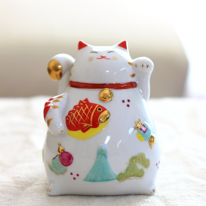 招き猫 貯金箱 お取り寄せ 陶器 置物 ネコバンク ねこ 運気アップ 風水