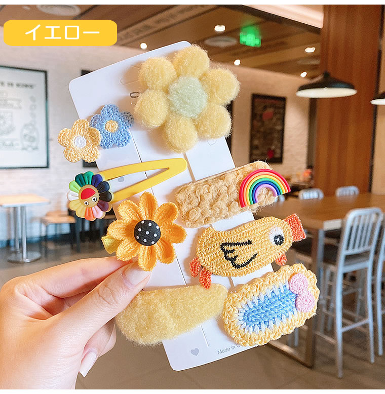 クリップ 子供 8点セット ふわふわ アクセサリーbox ベビー 髪飾り
