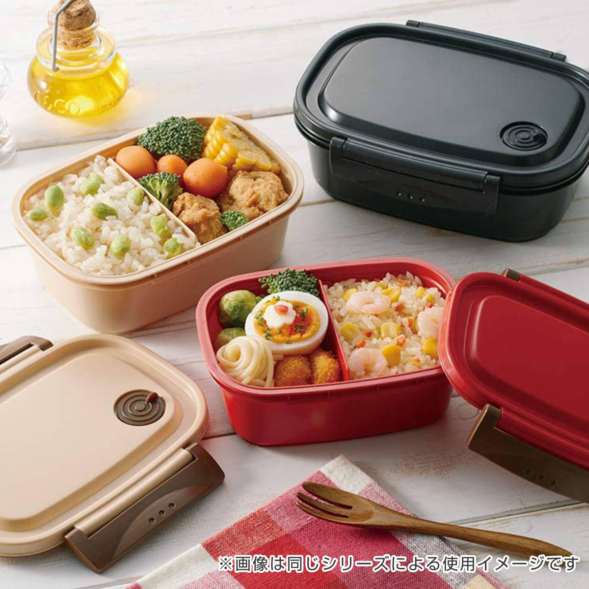 スケーター 弁当箱 1段 550ml ラク軽弁当箱 M ベイ＆モチ （ ベイ