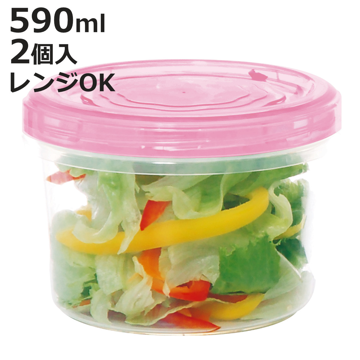 サンコープラスチック 保存容器 590ml エブリーパック NO.3 浅型 2個