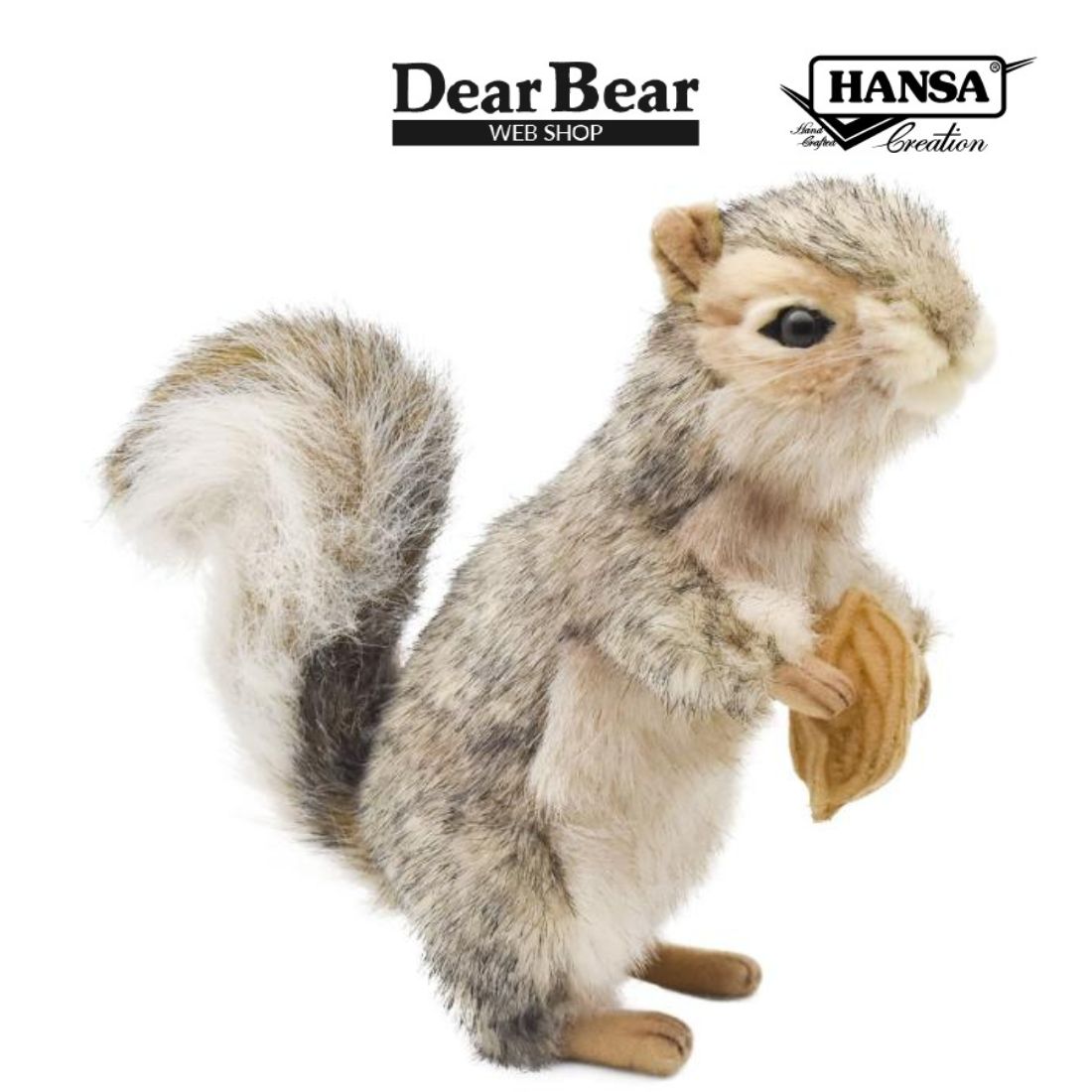 HANSA BH4841 ハイイロリス はいいろりす 栗鼠 ぬいぐるみ リアル