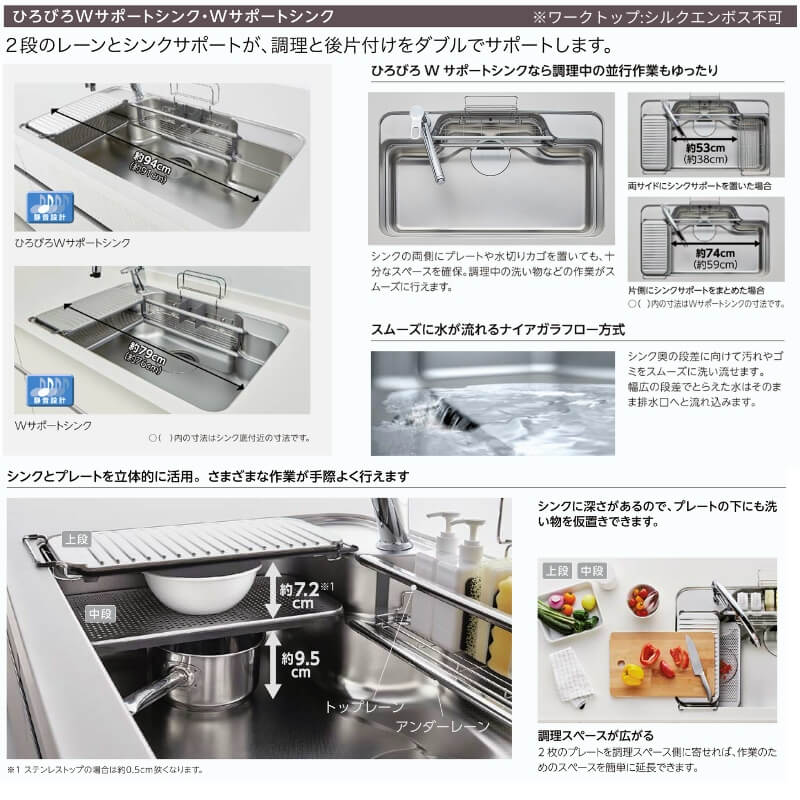 ノクト システムキッチン リクシル センターキッチン構造壁対応間口