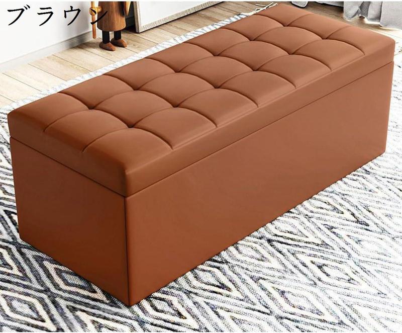 収納 ベンチソファー スツール ブラック ベンチ 40*40*40cm ボックス 2