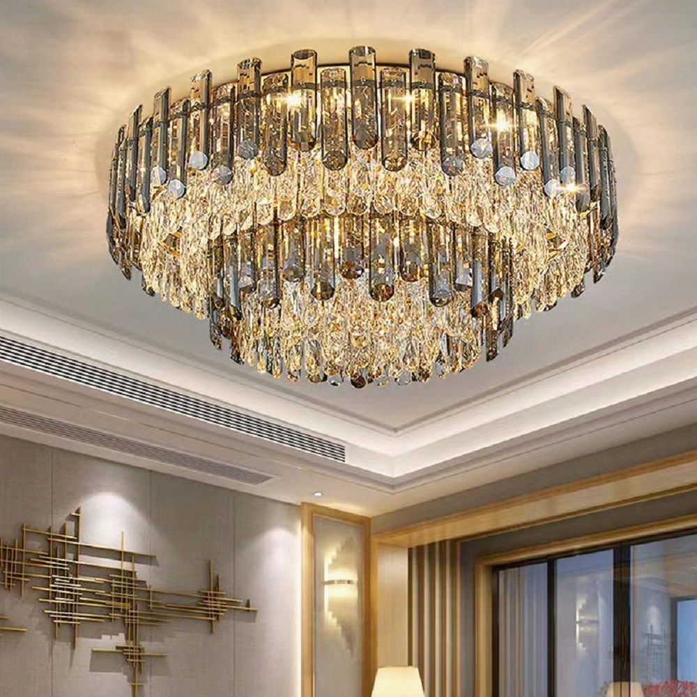 大型クリスタルシャンデリア LED付 照明 照明器具 天井直付灯 豪華