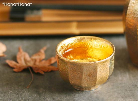 金彩面取 ぐい呑 40ml ゴールド 有田焼 // 和食器 食器 酒器 ぐい呑み