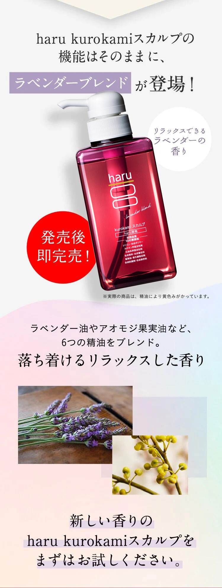 haru（ハル） シャンプー kurokami スカルプラベンダーブレンド 3本