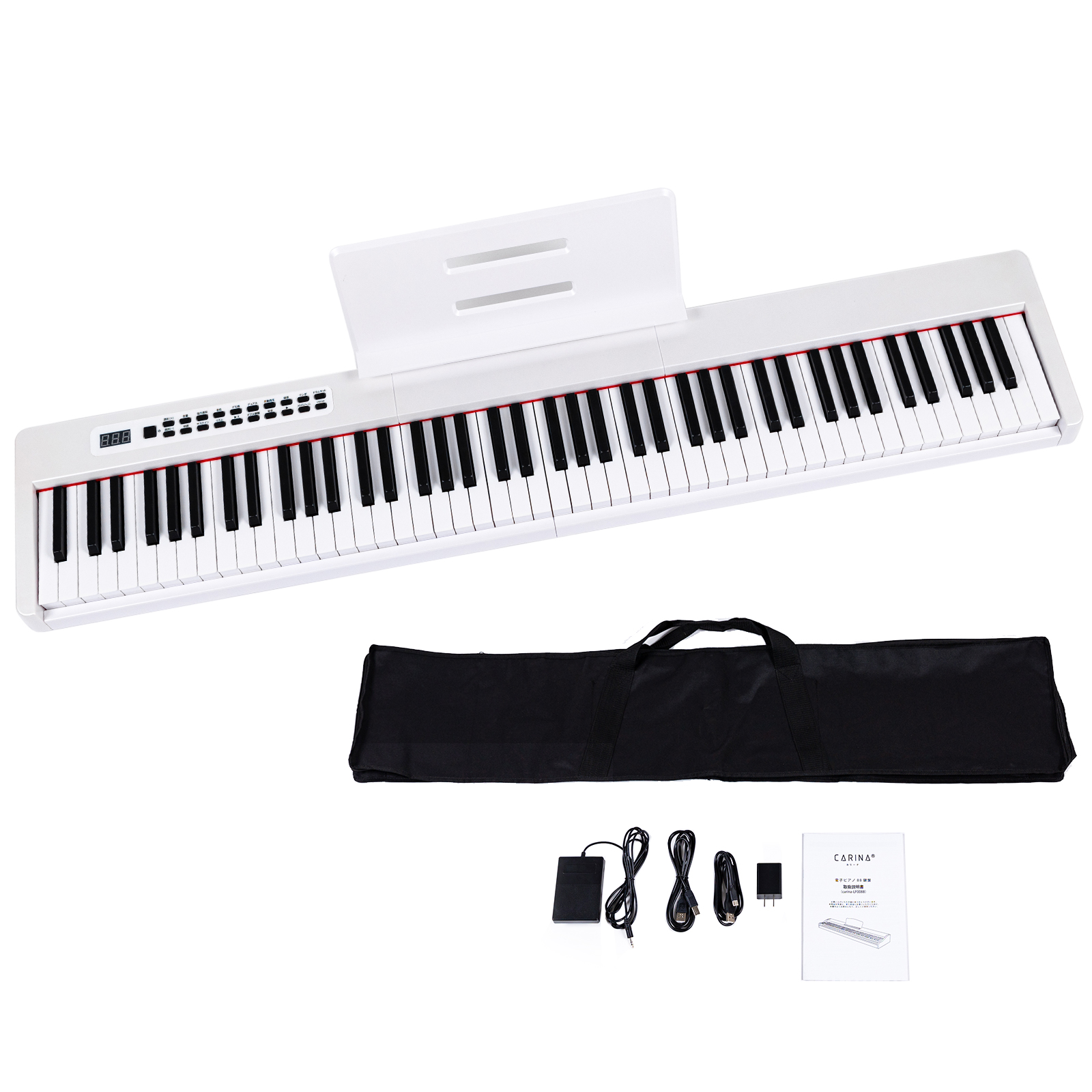 5カラー】電子ピアノ 88鍵盤 スリムボディ 充電可能 dream音源 MIDI