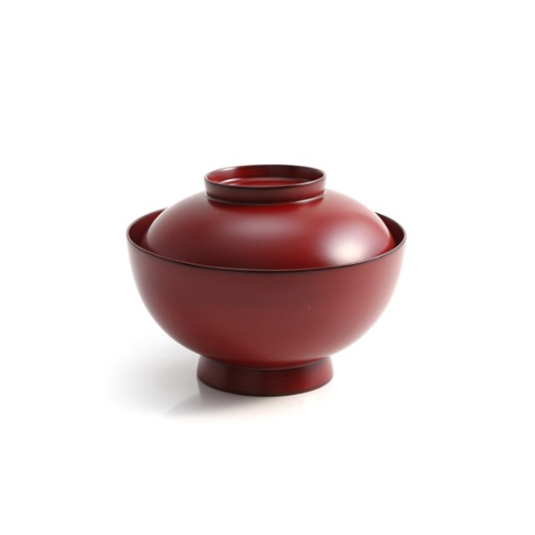 山田平安堂 漆器 雑煮椀 古代朱/黒 お椀/蓋付き/木製 : 漆器 山田平安