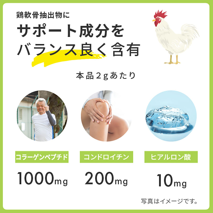 nichie II型 コラーゲンペプチド 2型コラーゲン 60g 40日分（鶏軟骨