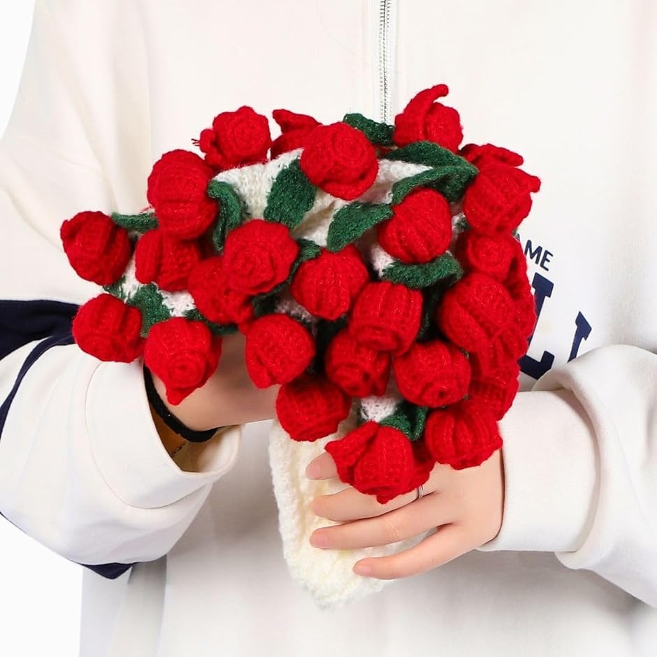 花束になるブランケット 完成品 フラワーブランケット ブーケ 編み物