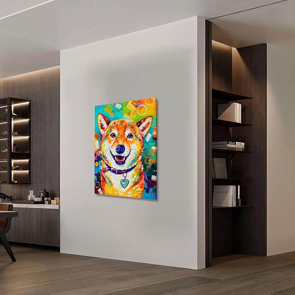 アートパネル 犬 柴犬 動物 W30cm H40cm アートフレーム 絵画