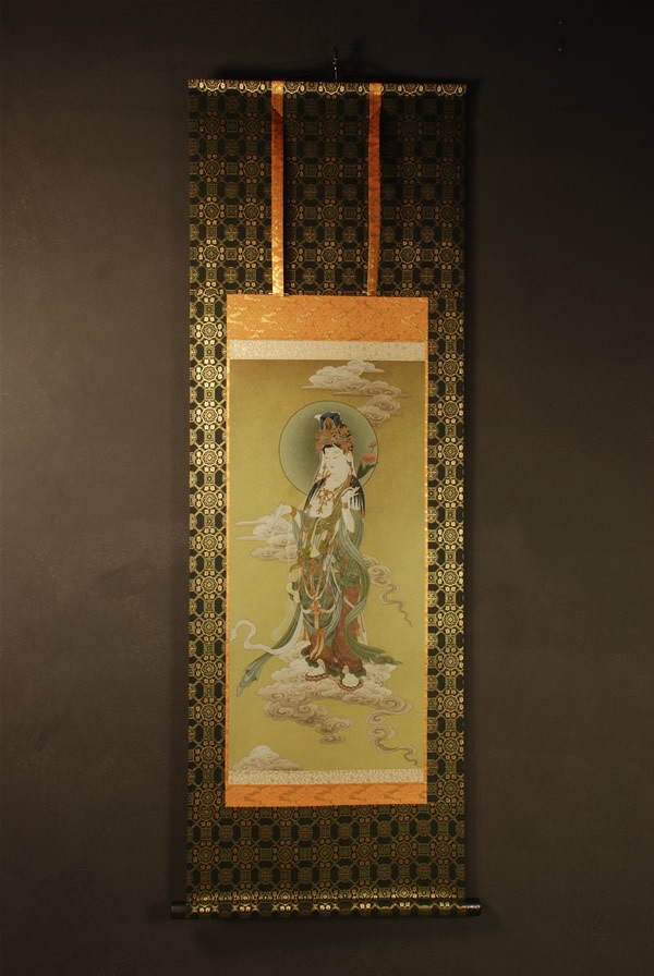 観音菩薩 仏画掛け軸（半切サイズ） : 仏像仏画チベット美術卸の天竺堂