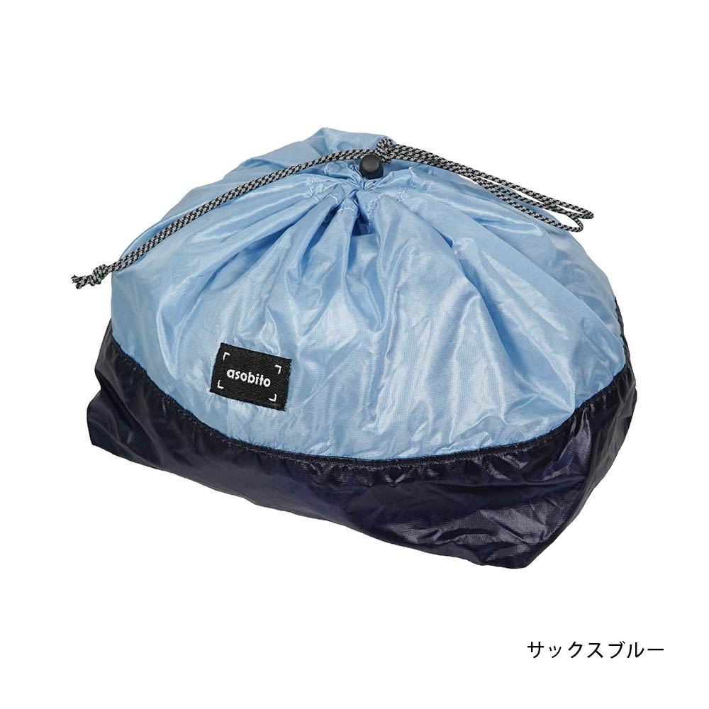 asobito（アソビト） スタッフサック L 10L 軽量ポーチ 巾着 : イエノ