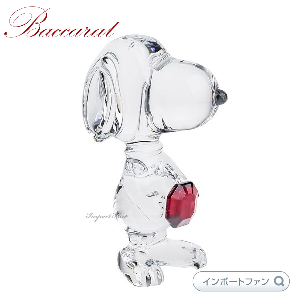 バカラ（Baccarat） スヌーピー レッドオクトゴン クリア クリスタル
