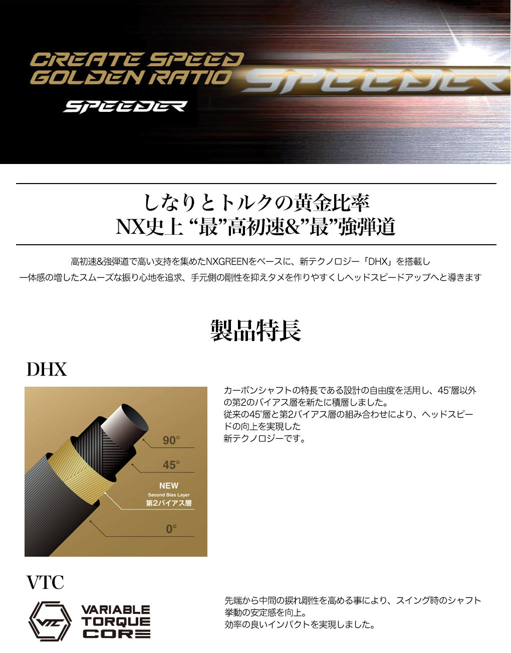 SRIXON スリクソン スリーブ付きシャフト 2025 SPEEDER NX GOLD
