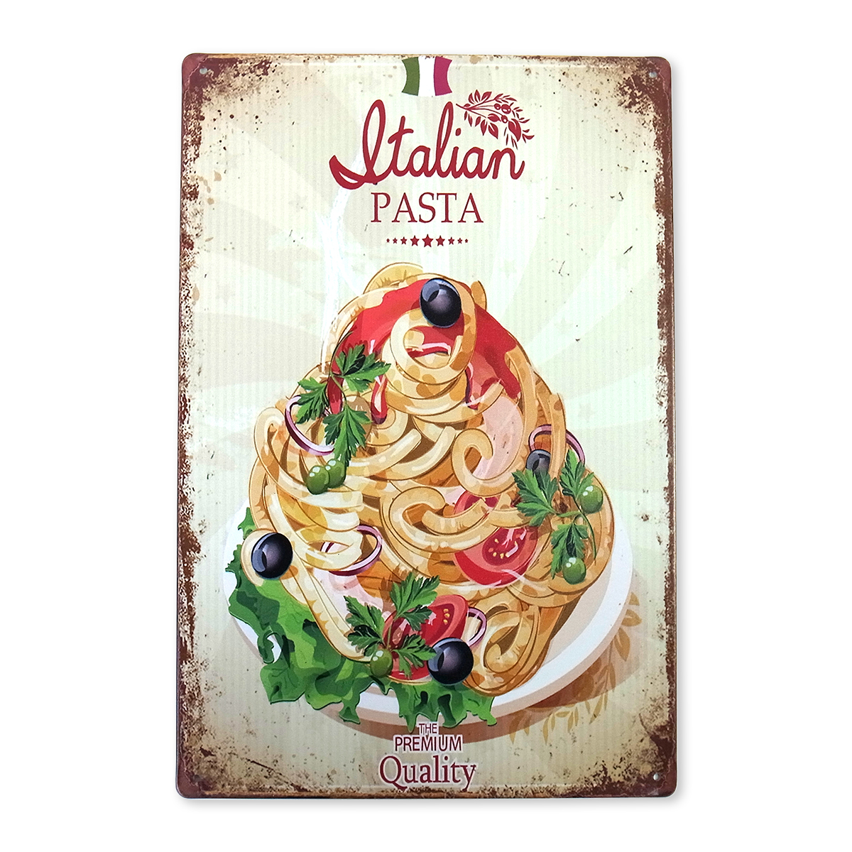 イタリアン ブリキ看板 20cm×30cm イタリア料理 パスタ ピザ