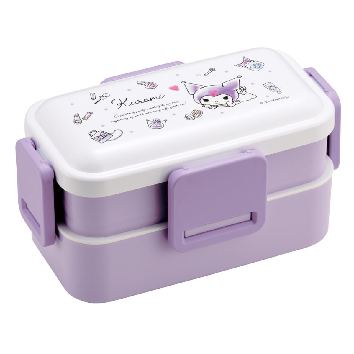 スケーター 弁当箱 2段 600ml 2段ふわっと弁当 クロミ 水彩コスメ
