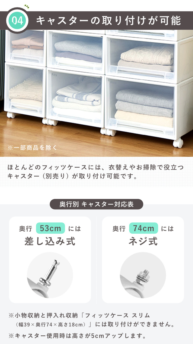 Fits 収納ケース フィッツ フィッツケース クローゼット ワイド S-53