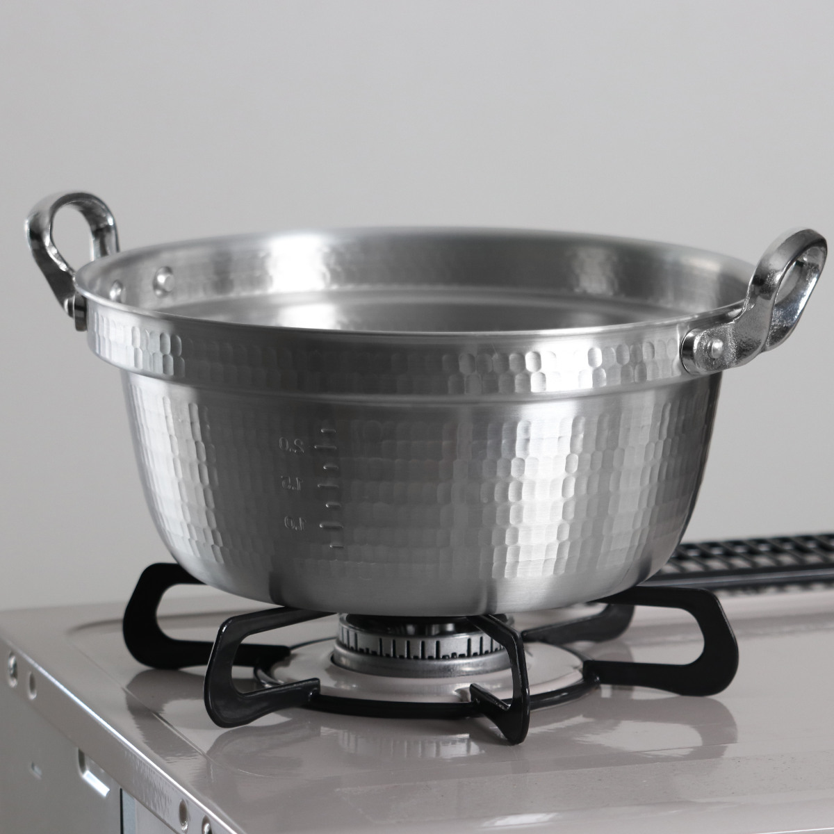 打出料理鍋 36cm ガス火専用 メモリ付き 中尾アルミ 業務用 日本製 13L