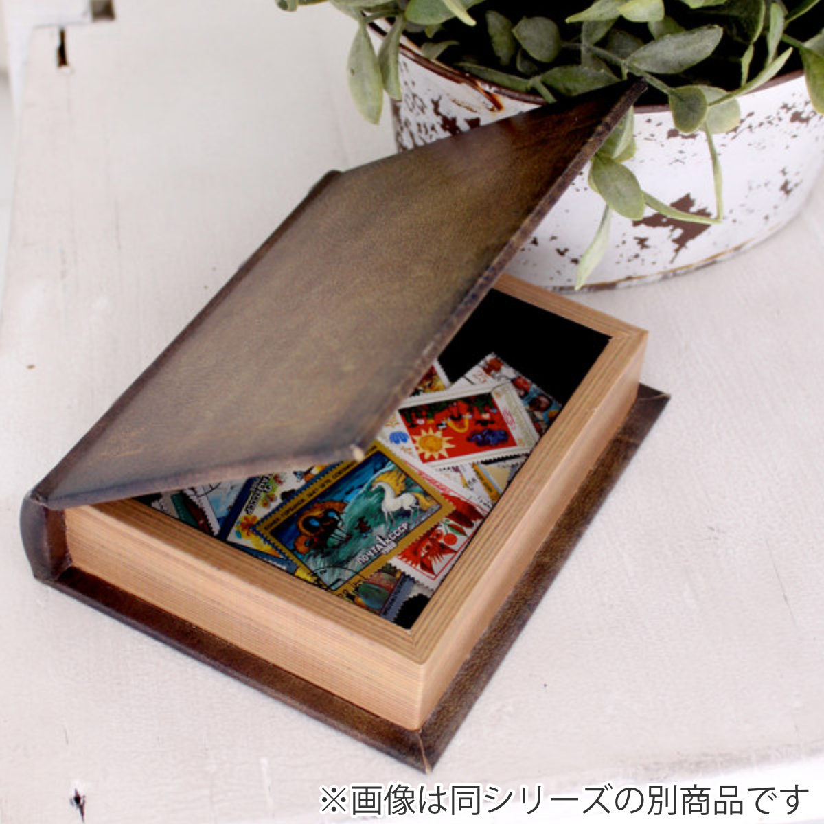 小物入れ 本型 アンティーク ブックボックス B （ ブック型 ボックス