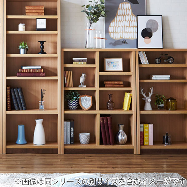 本棚 木製 ブックシェルフ 強化棚板 日本製 幅67cm 高さ180cm （ 壁面