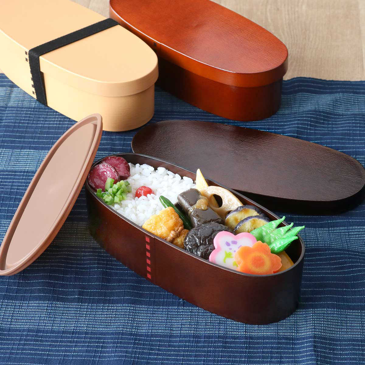 HAKOYA 弁当箱 曲げわっぱ 抗菌 1段 600ml スリム BENTO （ お弁当箱