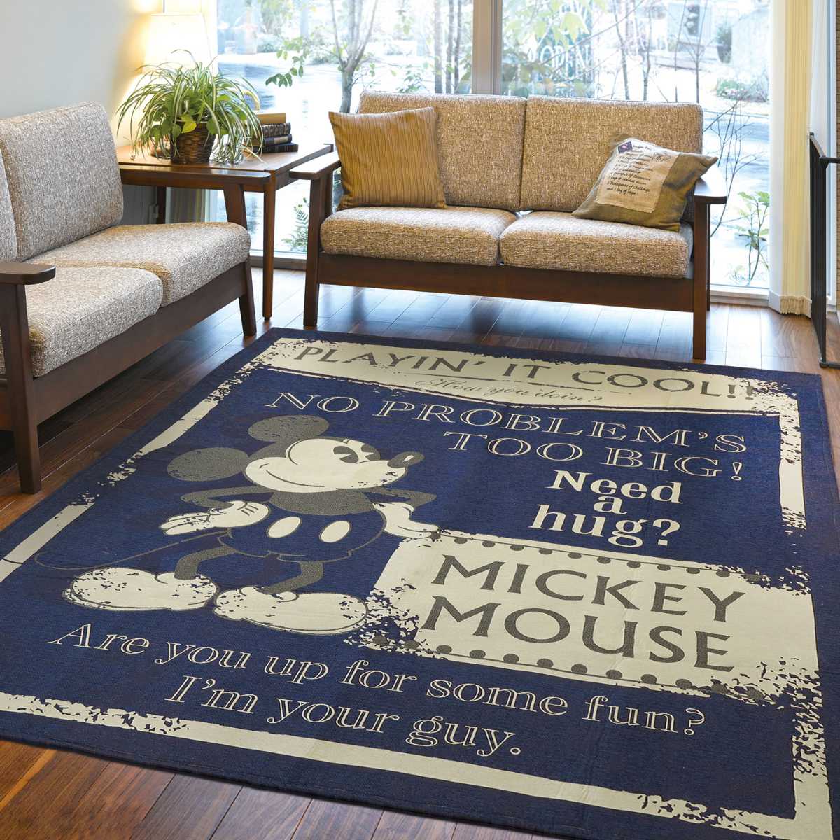 Disney（ディズニー） ラグ 200×240cm ミッキーマウスクラシック