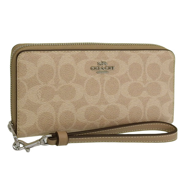 COACH（コーチ） 財布 レディース 長財布 アウトレット ライトカーキ